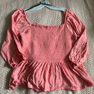 Pink 3/4 sleeve top
